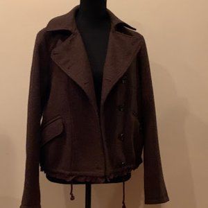 Gap Womens Brown Wool Tweed Jacket in Size Medium